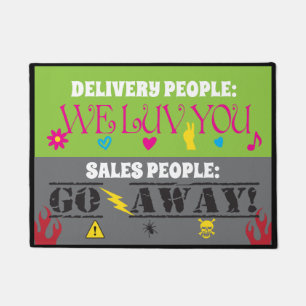 Funny Delivery People, von denen wir hoffen, dass Fußmatte