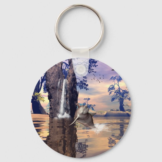 Funny Delphin Schlüsselanhänger (Vorderseite)