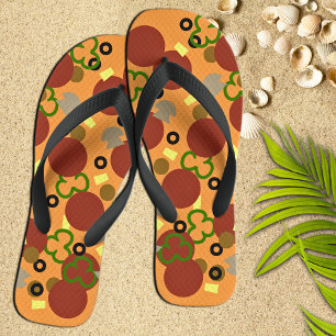 Funny Deluxe Pizza Flip Flops