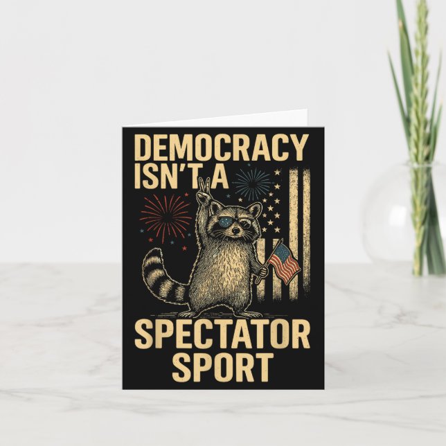 Funny Democracy Isn't A Spectator Srt  Karte (Vorderseite)