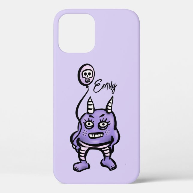 Funny Demon Lila Niedlicher Whimsigoth Name Case-Mate iPhone Hülle (Rückseite)