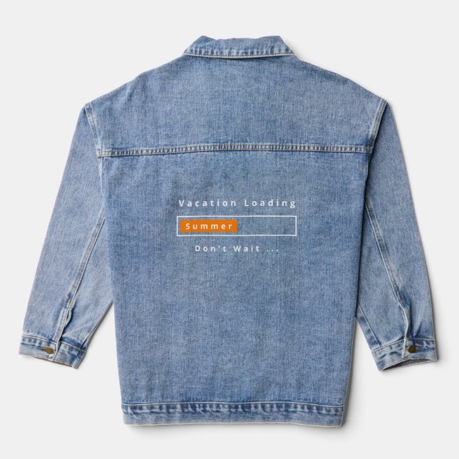 Funny Denim Jacket - Benutzerdefinierter Text Jeansjacke (Rückseite)
