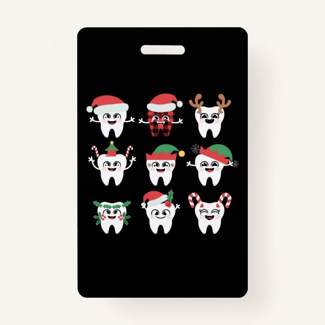 Funny Dental Christmas Tees Niedlichen Xmas Zahnar Ausweis (Vorderseite)