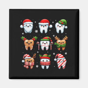 Funny Dental Christmas Tees Niedlichen Xmas Zahnar Magnet
