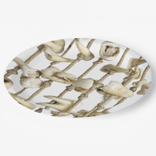 Funny Dental Fotografy Extracted Zähne Zahnarzt Pappteller (Schrägansicht)