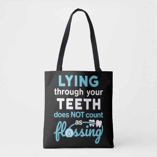 Funny Dental Hygienic Lying Through Zange Flossin (Vorderseite)