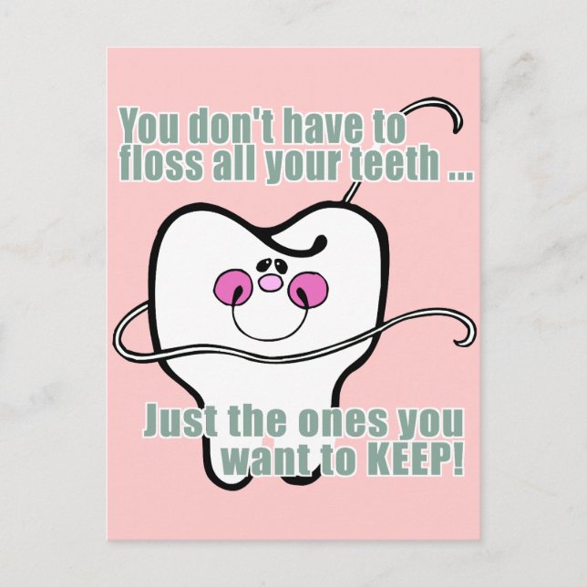 Funny Dental Hygienist Postkarte (Vorderseite)