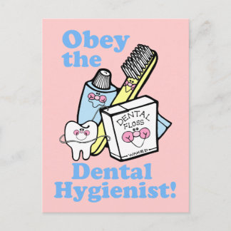 Funny Dental Hygienist Postkarte