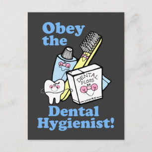 Funny Dental Hygienist Postkarte