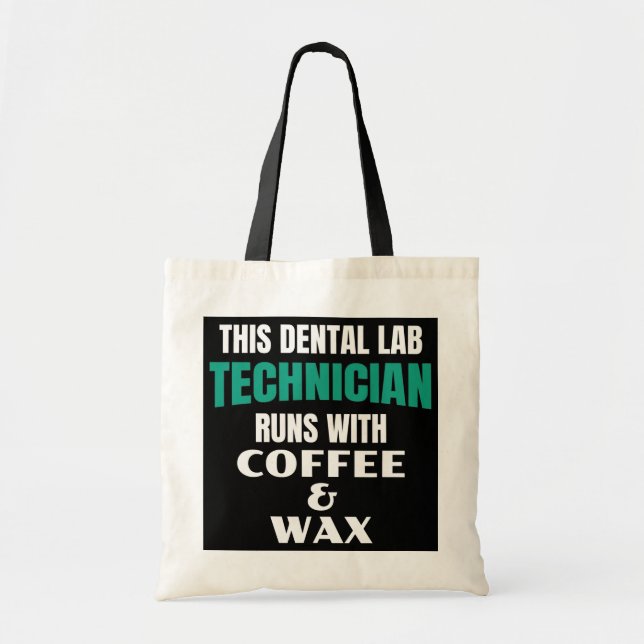 Funny Dental Labrador Techniker Kaffee und Wachs Tragetasche (Vorne)