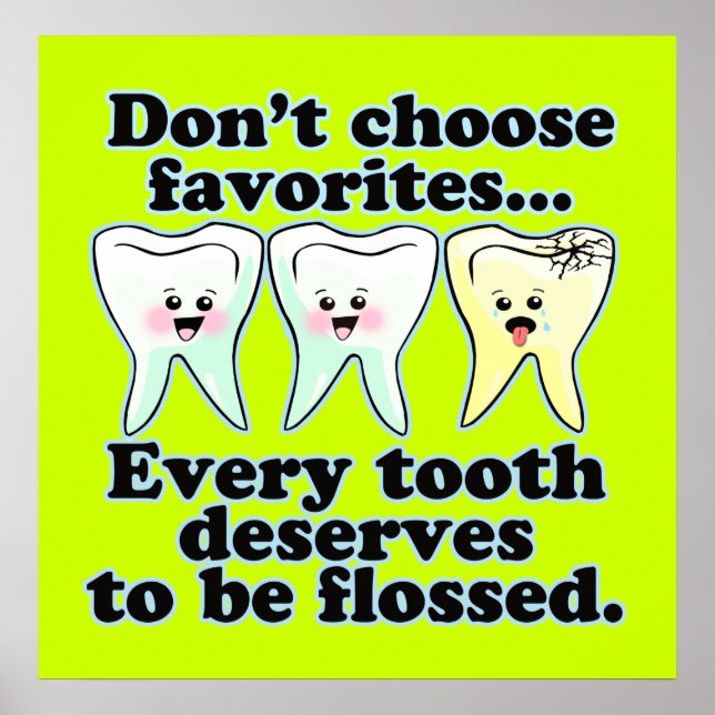 Funny Dental Office Custom Artwork Poster (Vorne)