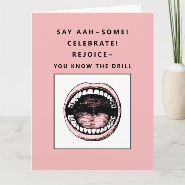 Funny Dental School Abschluss Card Karte (Vorderseite)