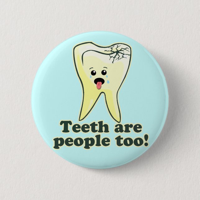 Funny Dental Spaß Button (Vorderseite)