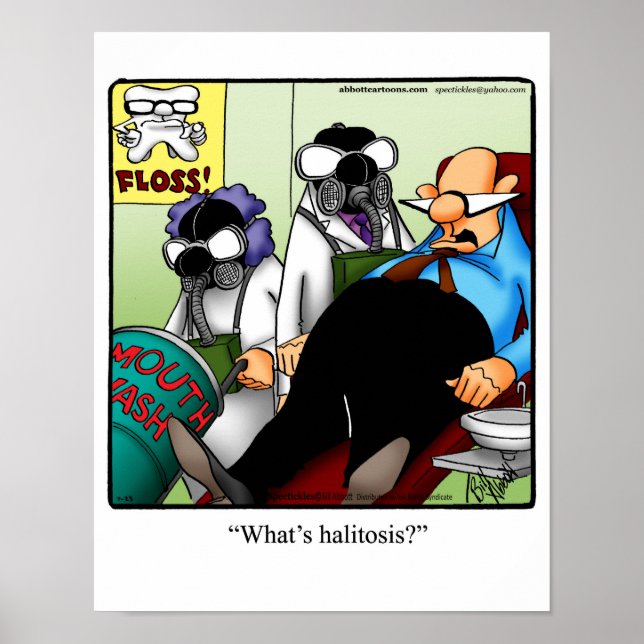 Funny Dental Spaß "Halitosis Poster" Poster (Vorne)