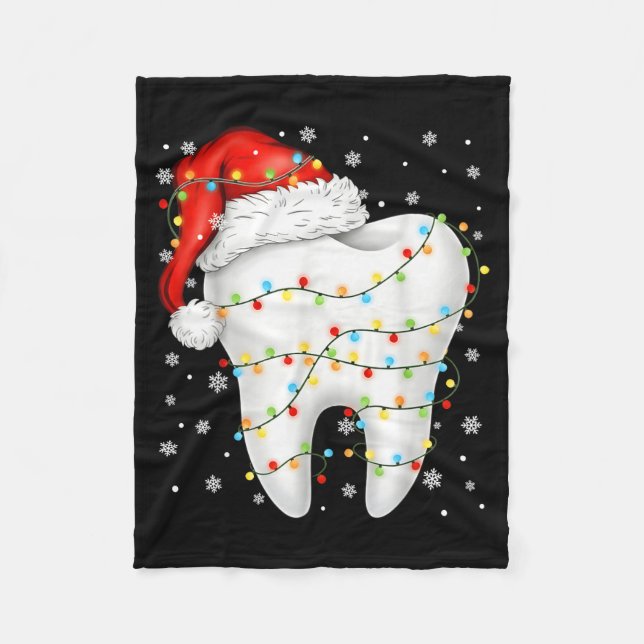 Funny Dental Tooth Pjs Pajamas Christmas Xmas Men  Fleecedecke (Vorderseite)