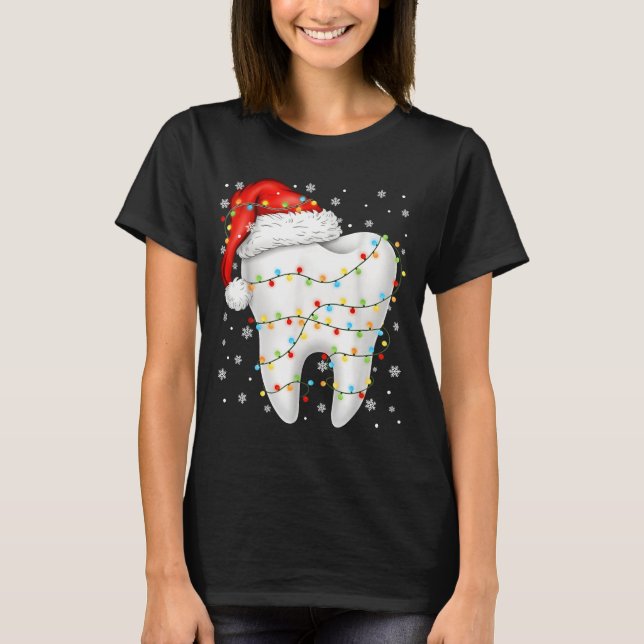 Funny Dental Tooth Pjs Pajamas Christmas Xmas Men  T-Shirt (Vorderseite)