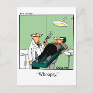 Funny Dentist Cartoon Postcard Postkarte