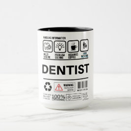 Funny Dentist Handling Information Tasse