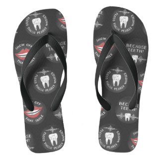 Funny Dentist Pattern - Niedlicher Zahnarzthygieni Flip Flops