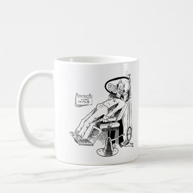 Funny Dentist Sketch Kaffeetasse (Links)