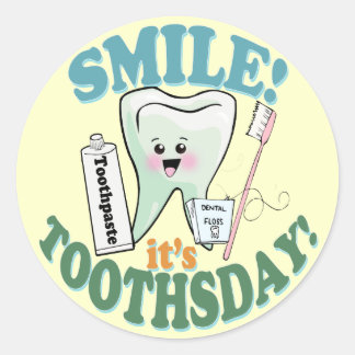 Funny Dentist Zahnarzthygienist Runder Aufkleber