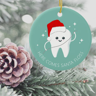 Funny Dentist Zahnklinik Weihnachtsfeiertag Keramik Ornament