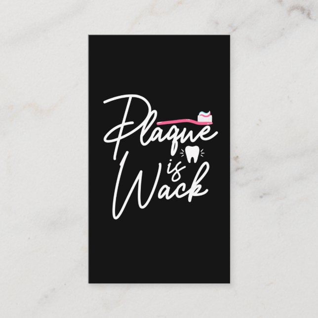 Funny Dentistry Plaque Dental Assistant Visitenkarte (Vorderseite)