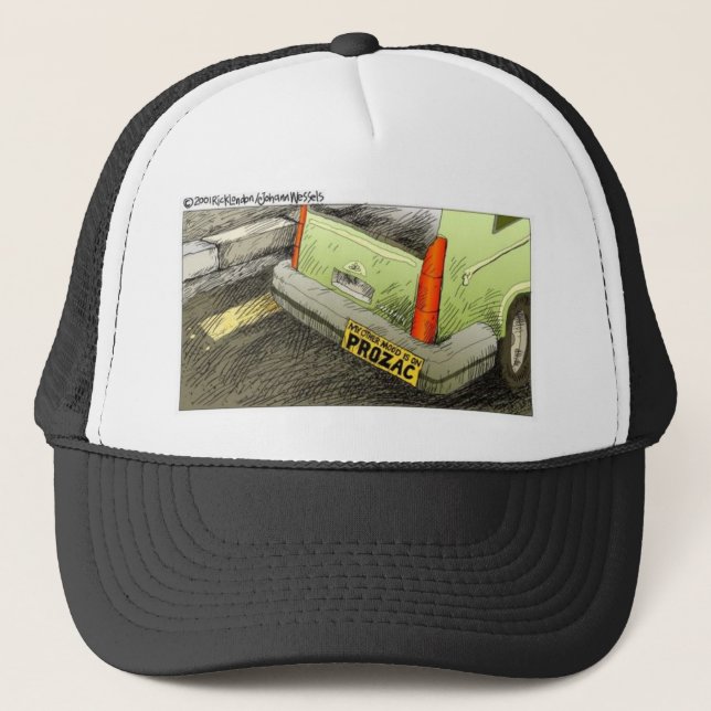 Funny Depression Cartoon Gift T-Shirts & Sammlerst Truckerkappe (Vorderseite)