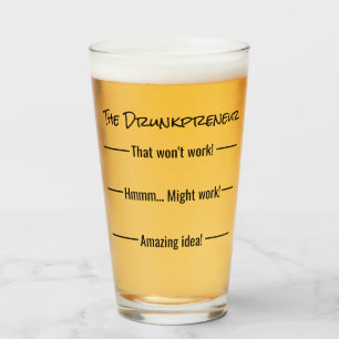 Funny der Drunkpreneur Bier Glas