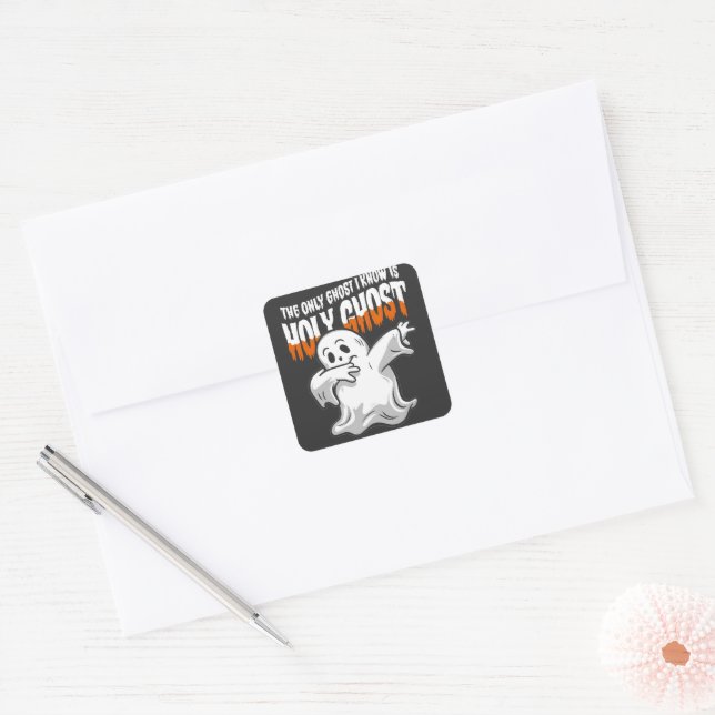 Funny der einzige Geist, den ich kenne, ist Heilig Quadratischer Aufkleber (Umschlag)