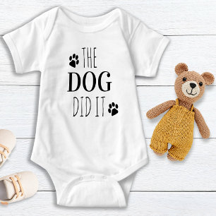 Funny der Hund tat es Baby Bodysuit Strampler