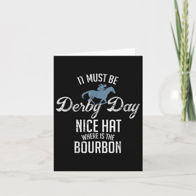 Funny Derby Day and Mint Juleps Racing Karte (Vorderseite)
