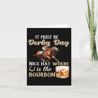 Funny Derby Day Nice Hat Bourbon wo Pferderennen R Karte