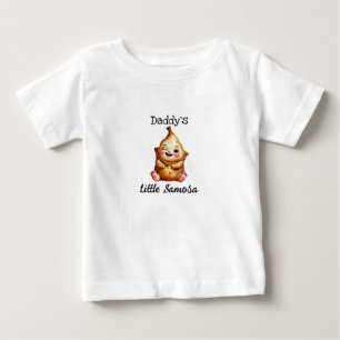 Funny Desi Vater Joke Daddy's Little Samosa Person Baby T-shirt