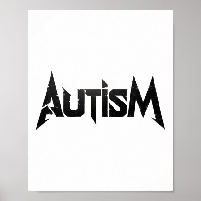 Funny Design Autism Rock Meme Neurodivergent Poster (Vorne)