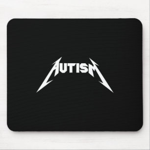 Funny Design Autism Skeleton Meme Metal Rock für m Mousepad