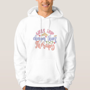 Funny Design Girls Reise billiger als Therapie Hoodie