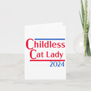 Funny Design Kinderlose Katze Lady 2024 Geschenke Karte