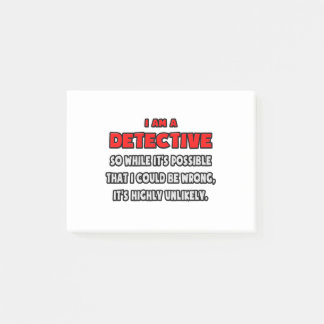 Funny Detective .. Sehr unwahrscheinlich Post-it Klebezettel
