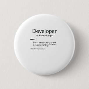 Funny Developers verschenken Entwickler-Definition Button