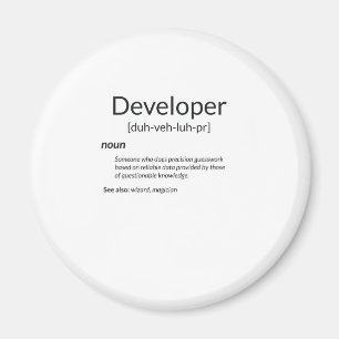 Funny Developers verschenken Entwickler-Definition Magnet