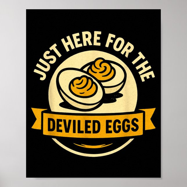 Funny Deviled Eggs Thanksgiving Food Humor  Poster (Vorne)
