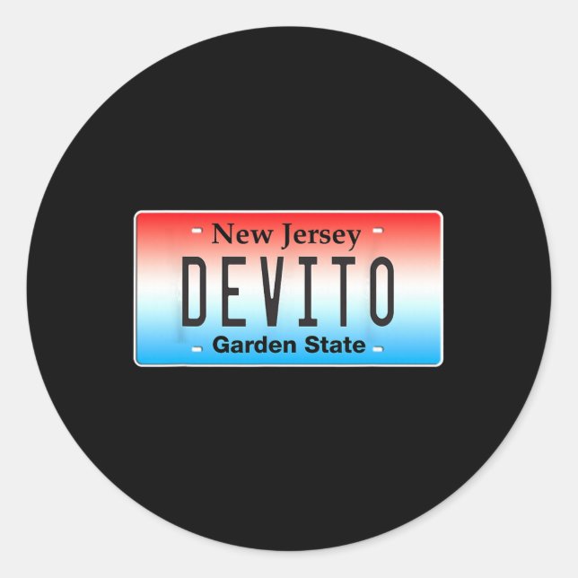 Funny Devito New Jersey Italian American Nj Cutlet Runder Aufkleber (Vorderseite)