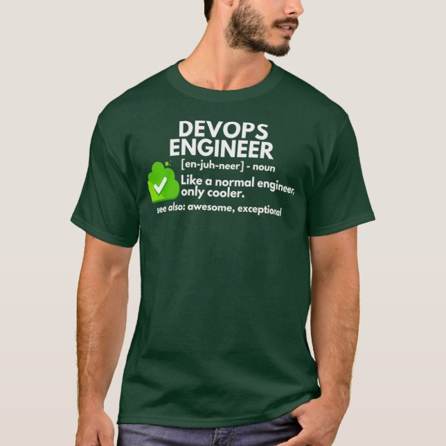 Funny DevOps Engineer Definition Engineering T-Shirt (Vorderseite)