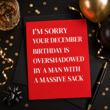Funny Dezember Geburtstagskarte für Frauen Männer