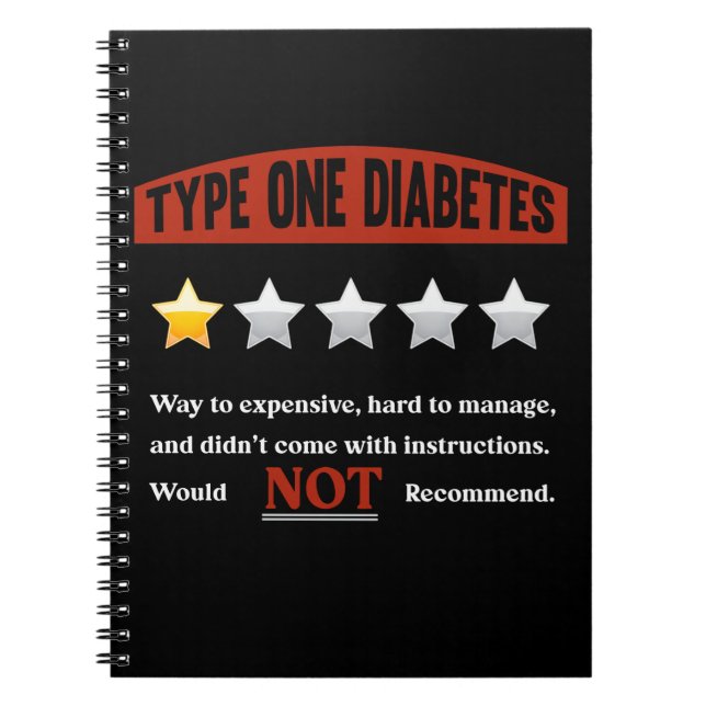 Funny Diabetes Joke Diabetic Humor Notizblock (Vorderseite)