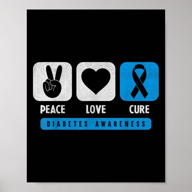 Funny Diabetic Awareness Diabetes Typ 1 2 Bauchspe Poster (Vorne)