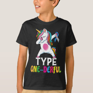 Funny Diabetic Unicorn Typ 1 derful Typ 1 Diab T-Shirt