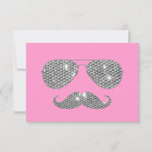 Funny Diamond Mustache mit Brille
