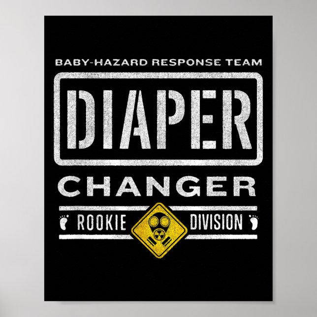 Funny Diaper Changer Duty - Expecting Baby New Dad Poster (Vorne)